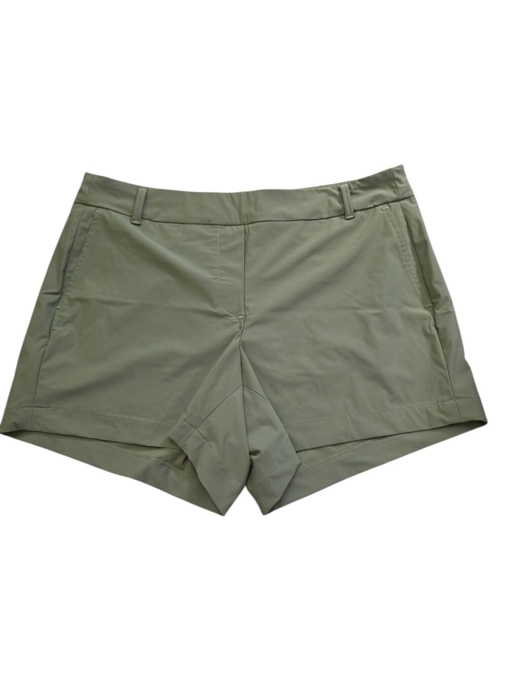Spanx Sunshine Collection Pull-On Shorts Olive Green Size Large L 4" Inseam